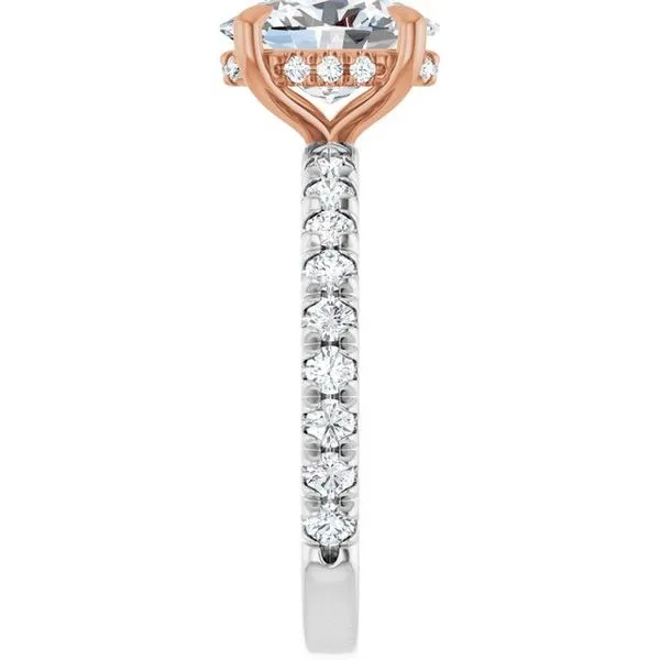 Claw-Prong Hidden Halo-Style Engagement Ring Image 4 Clater Jewelers Louisville, KY