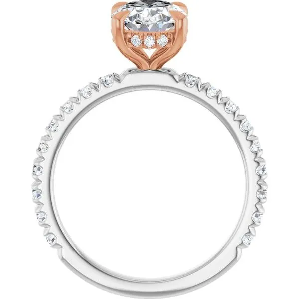 Claw-Prong Hidden Halo-Style Engagement Ring Image 2 Hudson Valley Goldsmith New Paltz, NY