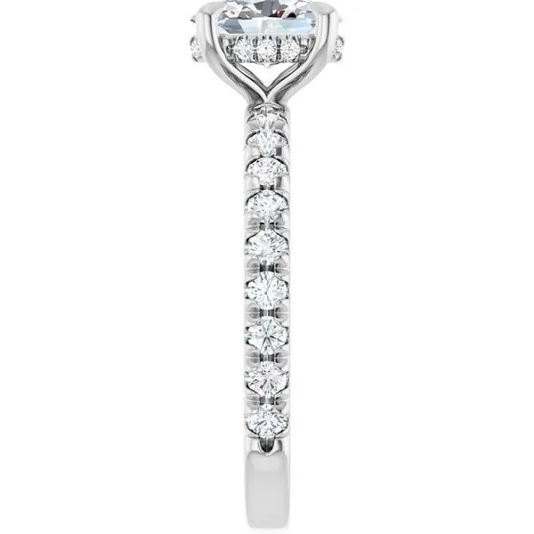 Claw-Prong Hidden Halo-Style Engagement Ring Image 4 Clater Jewelers Louisville, KY