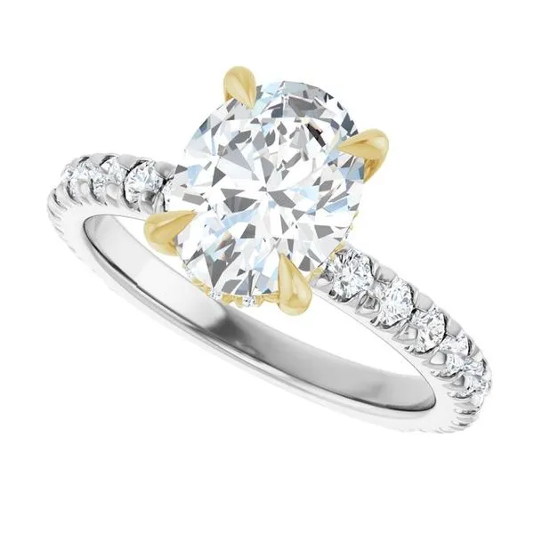 Claw-Prong Hidden Halo-Style Engagement Ring Image 5 Austin's Fine Diamonds & Jewelry Lyndhurst, NJ