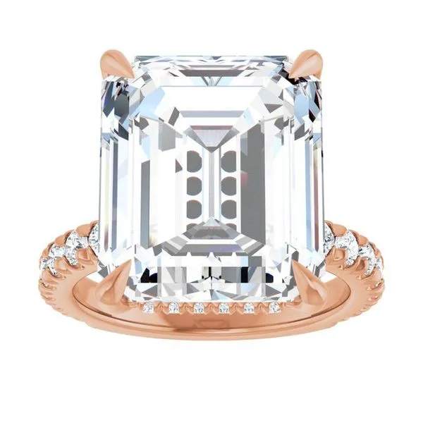 Claw-Prong Hidden Halo-Style Engagement Ring Image 3 J. Thomas Jewelers Rochester Hills, MI