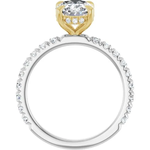 Claw-Prong Hidden Halo-Style Engagement Ring Image 2 Ocean View Jewelers Millville, DE
