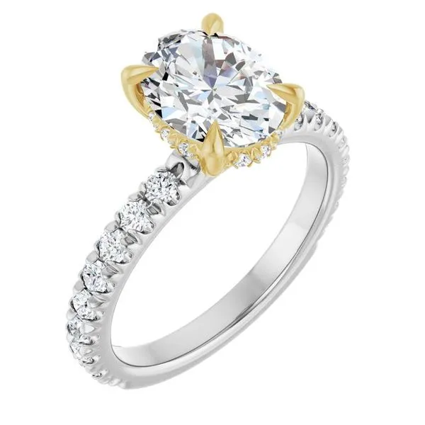 Claw-Prong Hidden Halo-Style Engagement Ring Futer Bros Jewelers York, PA