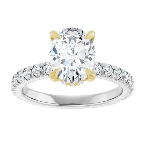 Claw-Prong Hidden Halo-Style Engagement Ring Image 3 Futer Bros Jewelers York, PA