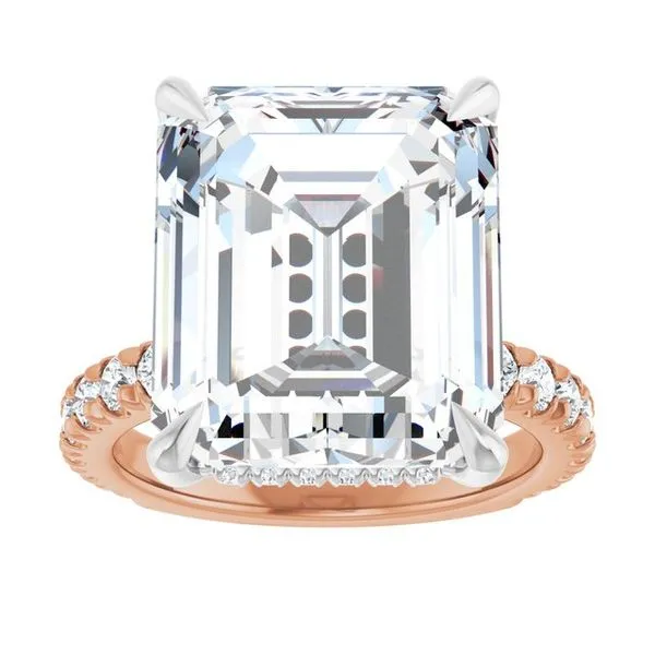 Claw-Prong Hidden Halo-Style Engagement Ring Image 3 Witt's Jewelry Wayne, NE