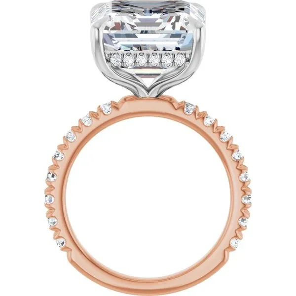 Claw-Prong Hidden Halo-Style Engagement Ring Image 2 JF Jones Jewelers Rochester, NY