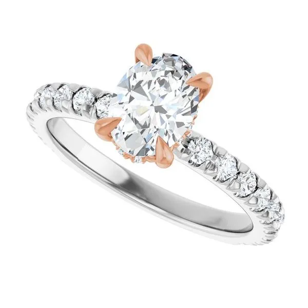 Claw-Prong Hidden Halo-Style Engagement Ring Image 5 Vulcan's Forge LLC KANSAS CITY, MO