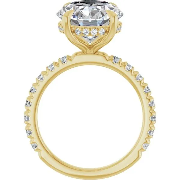 Claw-Prong Hidden Halo-Style Engagement Ring Image 2 JF Jones Jewelers Rochester, NY