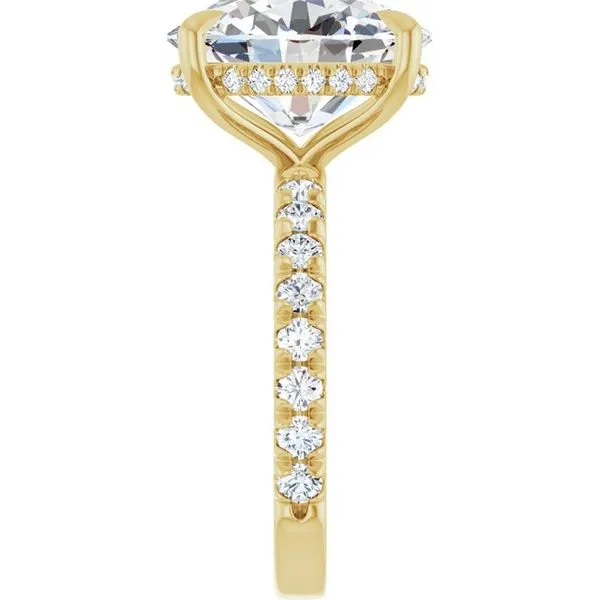 Claw-Prong Hidden Halo-Style Engagement Ring Image 4 Natale Jewelers Sewell, NJ