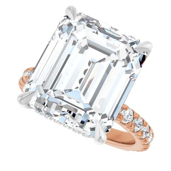 Claw-Prong Hidden Halo-Style Engagement Ring Image 5 Don's Jewelry & Design Washington, IA