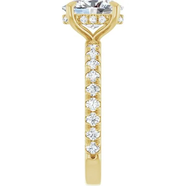 Claw-Prong Hidden Halo-Style Engagement Ring Image 4 Northwood Jewelers Northwood, OH