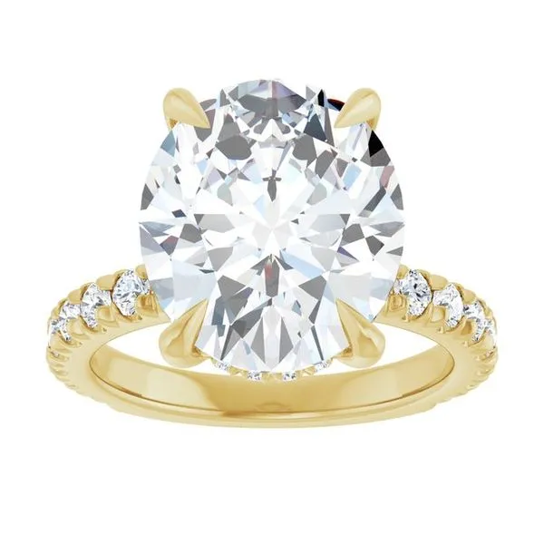 Claw-Prong Hidden Halo-Style Engagement Ring Image 3 Futer Bros Jewelers York, PA