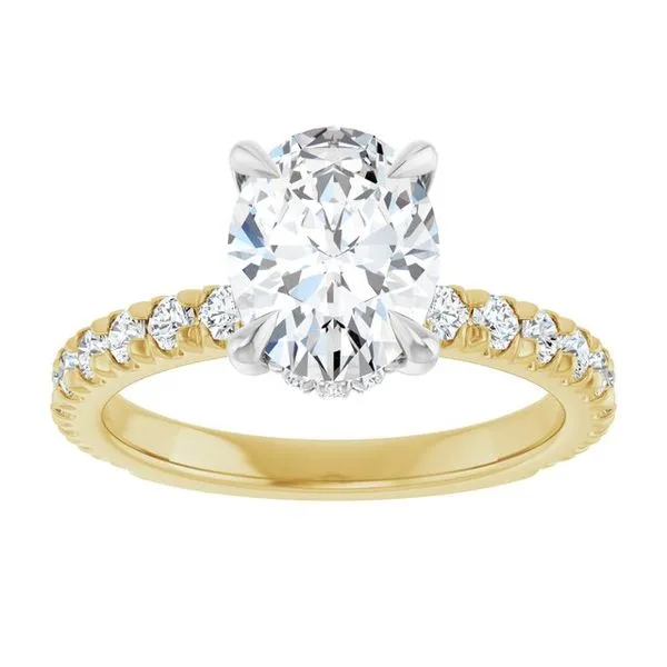 Claw-Prong Hidden Halo-Style Engagement Ring Image 3 Mark Jewellers La Crosse, WI