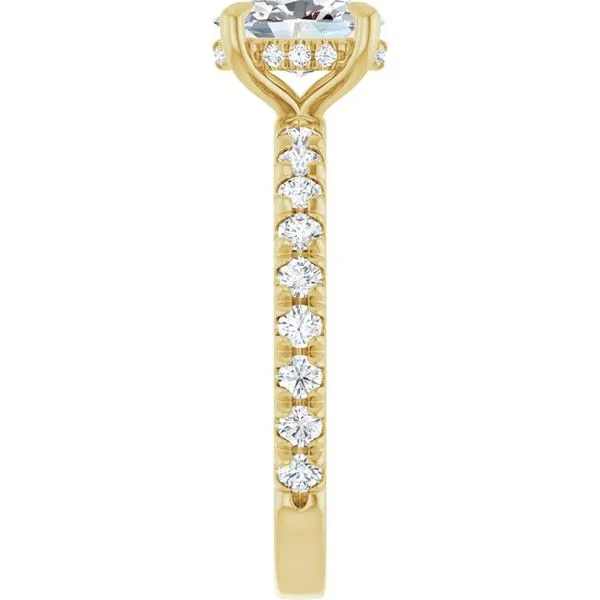 Claw-Prong Hidden Halo-Style Engagement Ring Image 4 Redlands Jewelers Redlands, CA