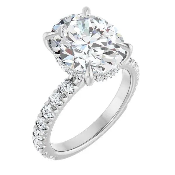 Claw-Prong Hidden Halo-Style Engagement Ring Austin's Fine Diamonds & Jewelry Lyndhurst, NJ