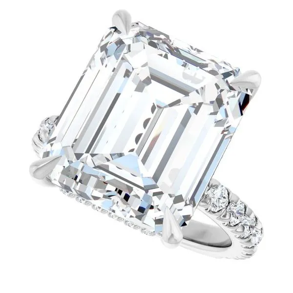 Claw-Prong Hidden Halo-Style Engagement Ring Image 5 Futer Bros Jewelers York, PA