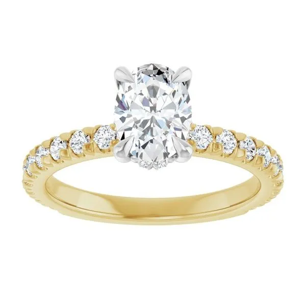Claw-Prong Hidden Halo-Style Engagement Ring Image 3 Clater Jewelers Louisville, KY