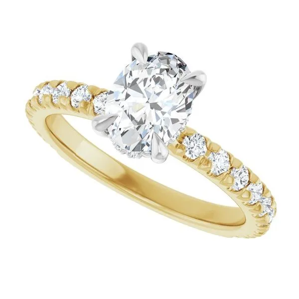 Claw-Prong Hidden Halo-Style Engagement Ring Image 5 Austin's Fine Diamonds & Jewelry Lyndhurst, NJ