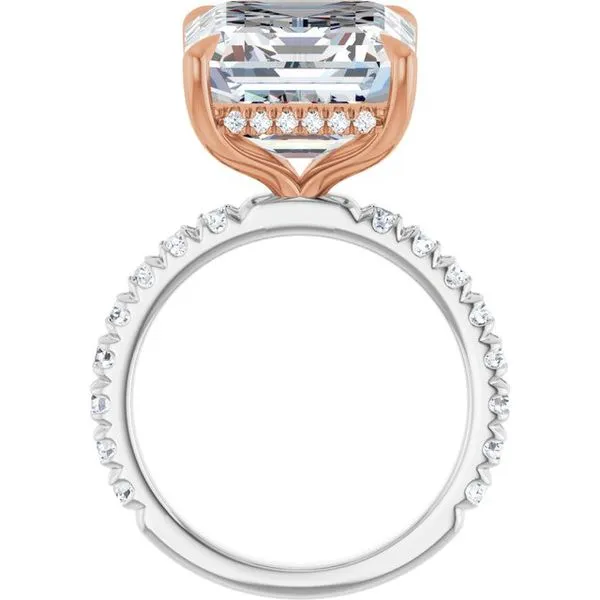 Claw-Prong Hidden Halo-Style Engagement Ring Image 2 Don's Jewelry & Design Washington, IA