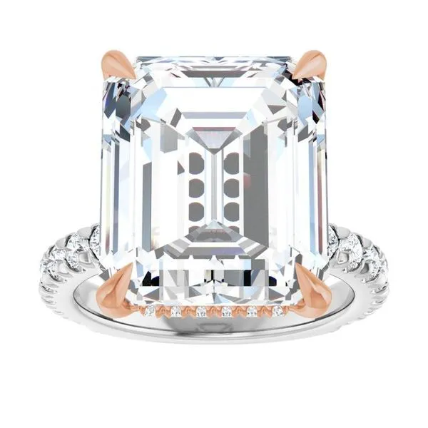 Claw-Prong Hidden Halo-Style Engagement Ring Image 3 Vulcan's Forge LLC KANSAS CITY, MO