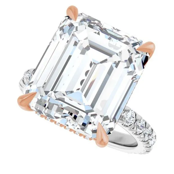 Claw-Prong Hidden Halo-Style Engagement Ring Image 5 Ocean View Jewelers Millville, DE