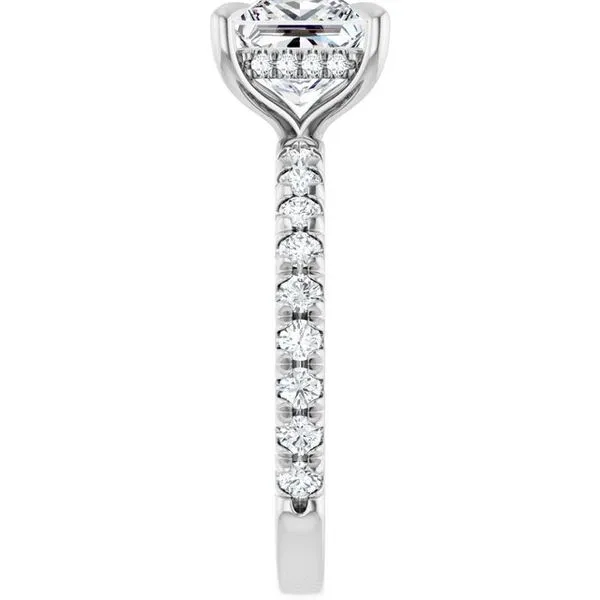 Claw-Prong Hidden Halo-Style Engagement Ring Image 4 Don's Jewelry & Design Washington, IA