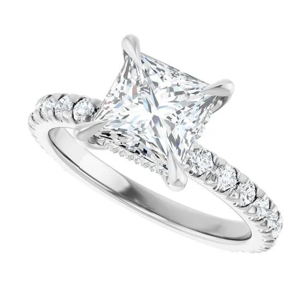 Claw-Prong Hidden Halo-Style Engagement Ring Image 5 Jimmy Smith Jewelers Decatur, AL