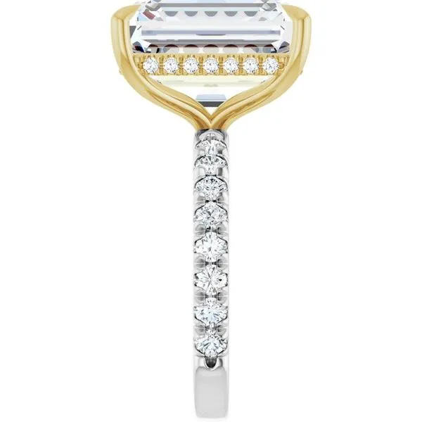 Claw-Prong Hidden Halo-Style Engagement Ring Image 4 The Jewelry Source El Segundo, CA