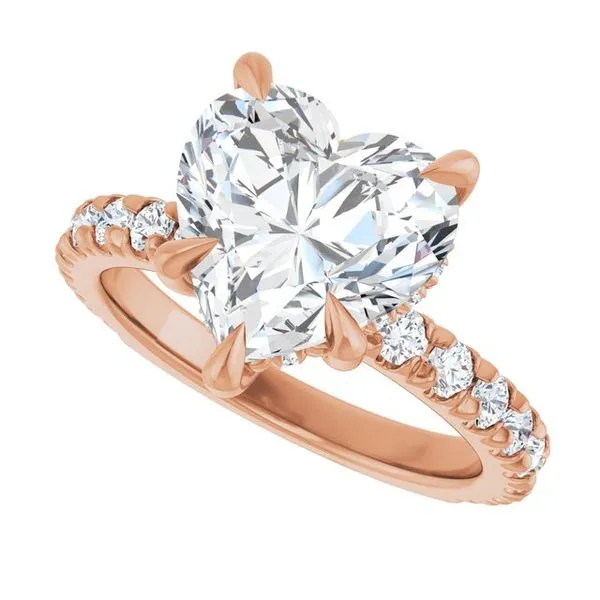 Claw-Prong Hidden Halo-Style Engagement Ring Image 5 Futer Bros Jewelers York, PA