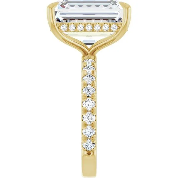 Claw-Prong Hidden Halo-Style Engagement Ring Image 4 J. West Jewelers Round Rock, TX