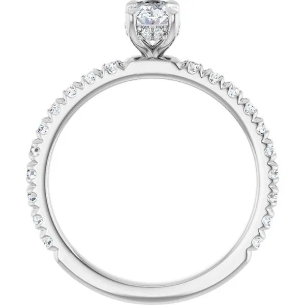 Claw-Prong Hidden Halo-Style Engagement Ring Image 2 Arezzo Jewelers Elmwood Park, IL