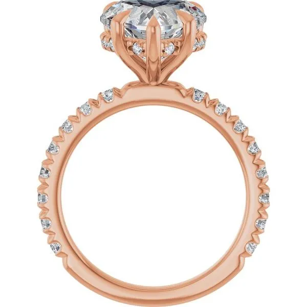 Claw-Prong Hidden Halo-Style Engagement Ring Image 2 Don's Jewelry & Design Washington, IA