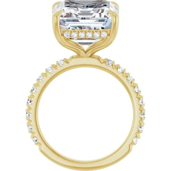 Claw-Prong Hidden Halo-Style Engagement Ring Image 2 Arezzo Jewelers Elmwood Park, IL