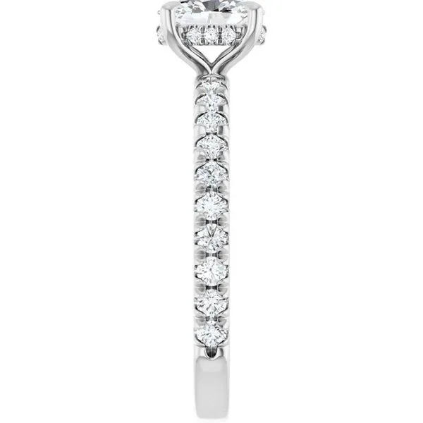 Claw-Prong Hidden Halo-Style Engagement Ring Image 4 J. West Jewelers Round Rock, TX