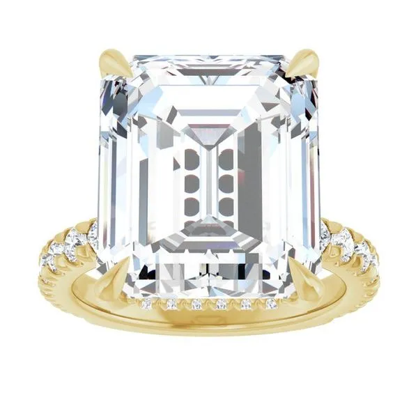 Claw-Prong Hidden Halo-Style Engagement Ring Image 3 Northwood Jewelers Northwood, OH