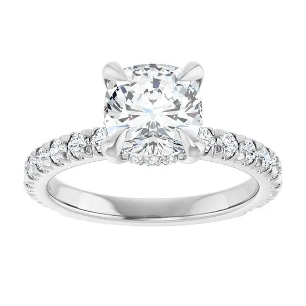 Claw-Prong Hidden Halo-Style Engagement Ring Image 3 J. Thomas Jewelers Rochester Hills, MI