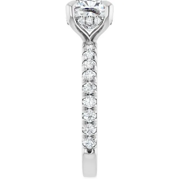 Claw-Prong Hidden Halo-Style Engagement Ring Image 4 Mark Jewellers La Crosse, WI