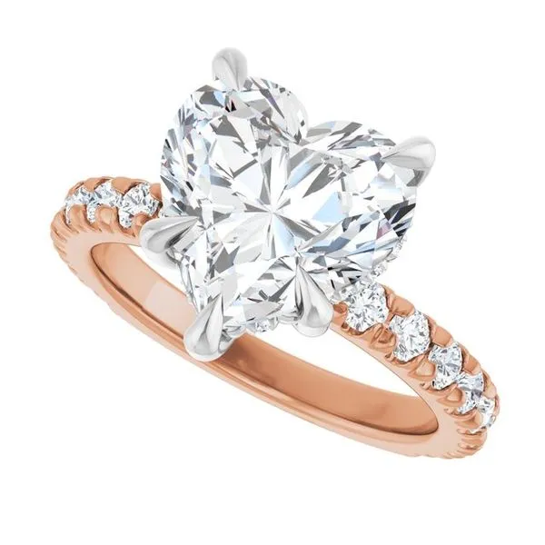 Claw-Prong Hidden Halo-Style Engagement Ring Image 5 Don's Jewelry & Design Washington, IA