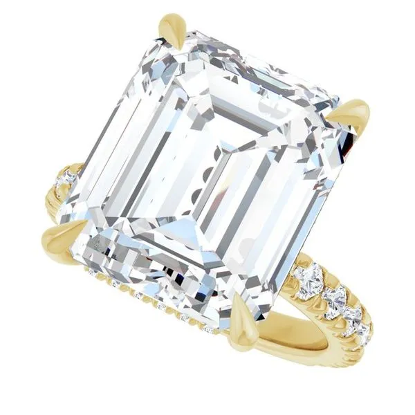 Claw-Prong Hidden Halo-Style Engagement Ring Image 5 Don's Jewelry & Design Washington, IA