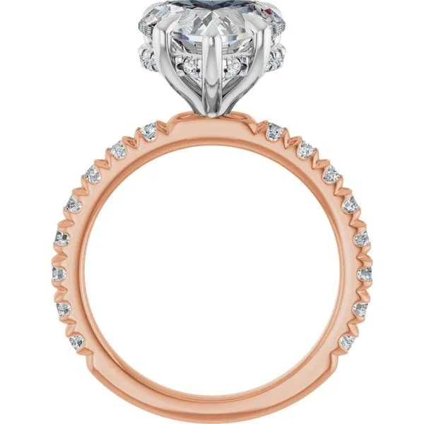 Claw-Prong Hidden Halo-Style Engagement Ring Image 2 Hudson Valley Goldsmith New Paltz, NY