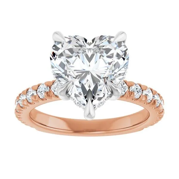 Claw-Prong Hidden Halo-Style Engagement Ring Image 3 J. West Jewelers Round Rock, TX