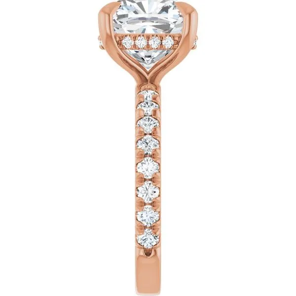 Claw-Prong Hidden Halo-Style Engagement Ring Image 4 Clater Jewelers Louisville, KY