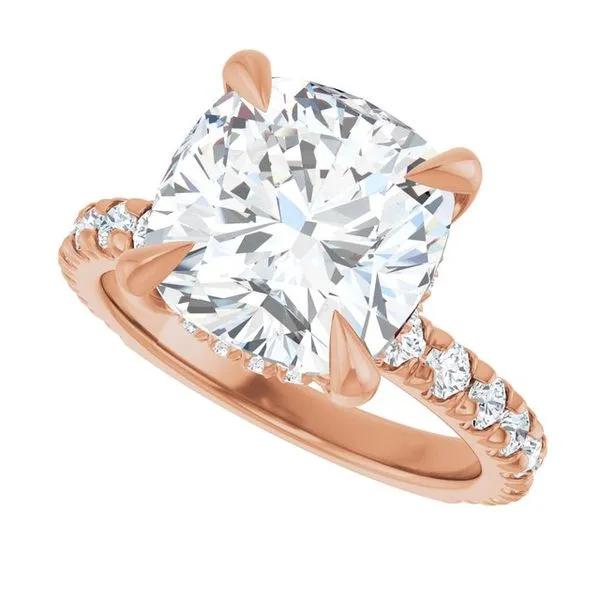 Claw-Prong Hidden Halo-Style Engagement Ring Image 5 Futer Bros Jewelers York, PA