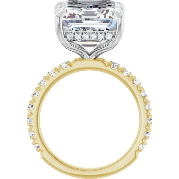 Claw-Prong Hidden Halo-Style Engagement Ring Image 2 Don's Jewelry & Design Washington, IA