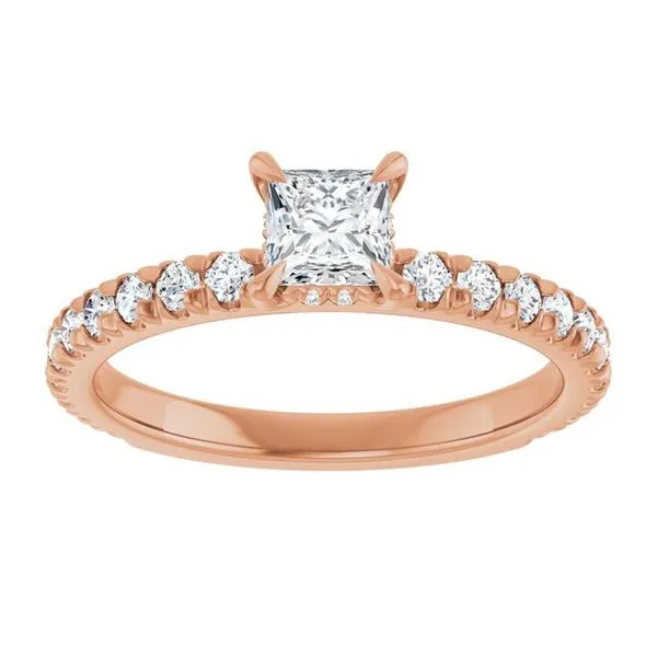 Claw-Prong Hidden Halo-Style Engagement Ring Image 3 Shipley's Fine Jewelry Hampstead, MD