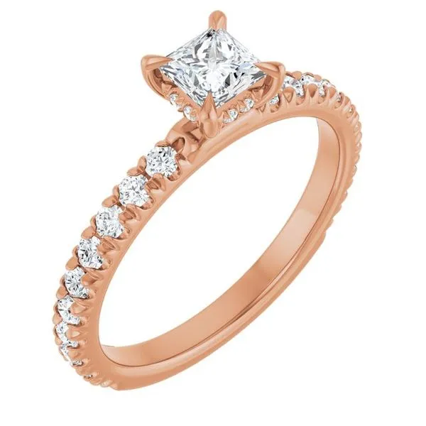 Claw-Prong Hidden Halo-Style Engagement Ring The Jewelry Source El Segundo, CA