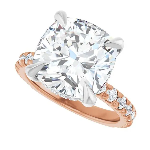 Claw-Prong Hidden Halo-Style Engagement Ring Image 5 Clater Jewelers Louisville, KY