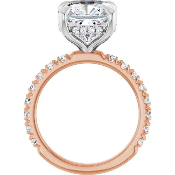 Claw-Prong Hidden Halo-Style Engagement Ring Image 2 JF Jones Jewelers Rochester, NY