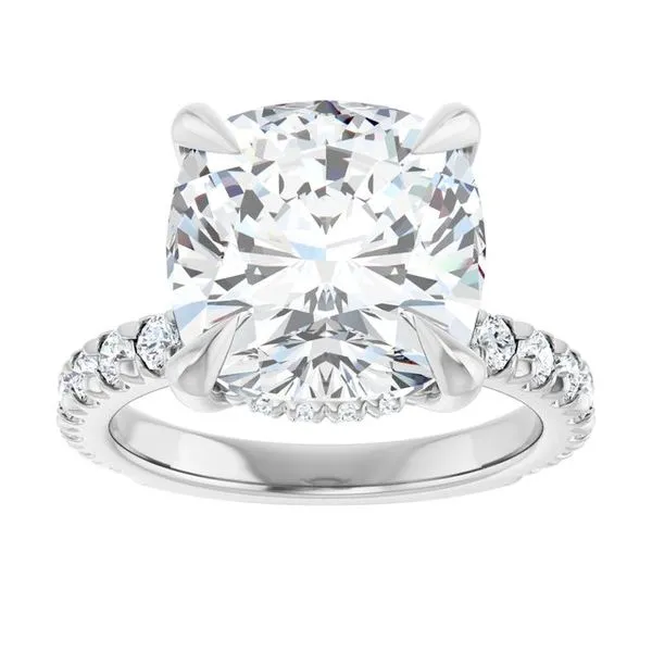 Claw-Prong Hidden Halo-Style Engagement Ring Image 3 Vulcan's Forge LLC KANSAS CITY, MO