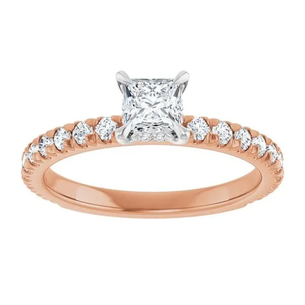 Claw-Prong Hidden Halo-Style Engagement Ring Image 3 Redlands Jewelers Redlands, CA